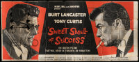 4j0025 SWEET SMELL OF SUCCESS 24sh 1957 great art of Lancaster & Curtis as Hunsecker & Falco, rare!