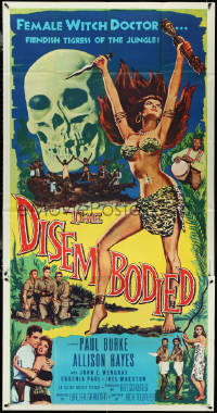 4j0297 DISEMBODIED 3sh 1957 artwork of super sexy female voodoo witch doctor Allison Hayes, rare!