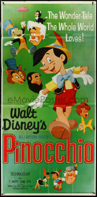 4j0327 PINOCCHIO 3sh R1962 Disney classic cartoon about a wooden boy who wants to be real!