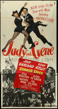 4j0339 SUMMER STOCK 3sh 1950 full-length image of Judy Garland & Gene Kelly dancing together!