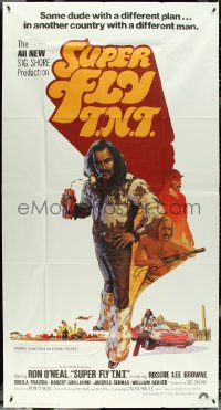 4j0340 SUPER FLY T.N.T. int'l 3sh 1973 great artwork of Ron O'Neal holding dynamite by Craig!