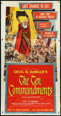4j0342 TEN COMMANDMENTS continuous release 3sh 1960 Cecil B. DeMille, Charlton Heston, very rare!