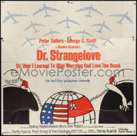 4j0265 DR. STRANGELOVE 6sh 1964 Stanley Kubrick classic, Peter Sellers, Tomi Ungerer art, very rare!
