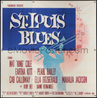 4j0032 ST. LOUIS BLUES 6sh 1958 Nat King Cole, the life & music of W.C. Handy, great large image!