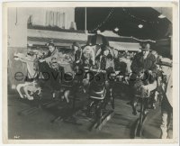 4j1482 CROWD candid 8x10 still 1928 King Vidor with top stars on horses at Coney Island for realism!