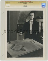 4j0495 PICTURE OF DORIAN GRAY slabbed 8x10.25 still 1945 great portrait of Hurt Hatfield with knife!
