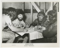 4j1601 PLANET OF THE APES candid 8.25x10 still 1968 apes & humans playing cards between scenes!