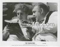 4j1606 PRODUCERS 8x10.25 still 1967 c/u of Gene Wilder & Zero Mostel with the script, Mel Brooks!
