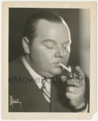 4j1617 ROSCOE FATTY ARBUCKLE deluxe 8x10 still 1920s wonderful c/u lightning cigarette by Mitchell!
