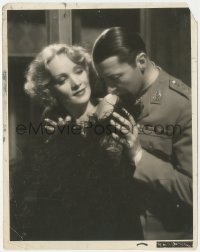 4j1628 SHANGHAI EXPRESS 8x10.25 still 1932 romantic close up of Marlene Dietrich & Clive Brook!