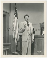 4j1650 TO KILL A MOCKINGBIRD 8.25x10 still 1963 Gregory Peck as Atticus Finch on courtroom!