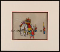 4j0219 SUPERMAN matted animation cel 1960s the classic superhero by elephant from TV cartoon!
