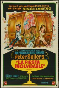 4j0370 PARTY Argentinean 1968 Peter Sellers, Claudine Longet, Blake Edwards, different art!