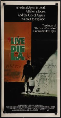 4j0440 TO LIVE & DIE IN L.A. Aust daybill 1986 Friedkin, counterfeit & murder thriller!