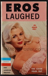4j1261 EROS LAUGHED paperback book 1962 sexy blonde cover girl image folds out, photo by Sam Wu!