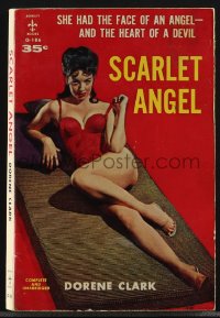 4j1276 SCARLET ANGEL paperback book 1954 she had the face of an angel and the heart of a devil!