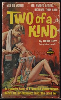 4j1282 TWO OF A KIND paperback book 1960 sexy Paul Rader art of a beautiful woman without morals!