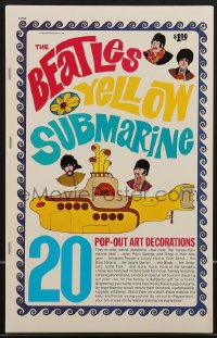 4j0064 YELLOW SUBMARINE softcover book 1968 with 20 psychedelic pop-out art of the Beatles!