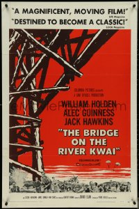 4j0869 BRIDGE ON THE RIVER KWAI style A 1sh 1958 William Holden, Alec Guinness, David Lean classic!