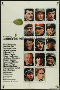 4j0870 BRIDGE TOO FAR style A 1sh 1977 Michael Caine, Connery, portraits of top cast, paratrooper!