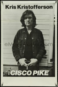 4j0881 CISCO PIKE teaser 1sh 1971 young smoking Kris Kristofferson in title role, ultra rare!