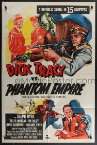 4j0906 DICK TRACY VS. CRIME INC. 1sh R1952 Ralph Byrd detective serial, The Phantom Empire!