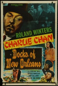 4j0911 DOCKS OF NEW ORLEANS 1sh 1948 Roland Winters as Charlie Chan, Mantan Moreland, Sen Yung
