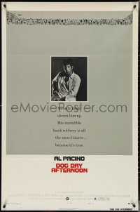 4j0914 DOG DAY AFTERNOON style B 1sh 1975 Al Pacino, Sidney Lumet bank robbery crime classic!