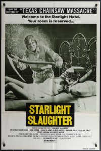 4j0923 EATEN ALIVE 1sh 1977 Tobe Hooper, wild image of sexy bound girl on bed, Starlight Slaughter!