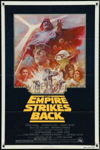 4j0927 EMPIRE STRIKES BACK NSS style 1sh R1981 George Lucas sci-fi classic, cool artwork by Tom Jung!