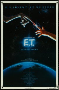 4j0920 E.T. THE EXTRA TERRESTRIAL NSS style 1sh 1982 Steven Spielberg classic, John Alvin art!