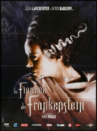 4j0163 BRIDE OF FRANKENSTEIN French 1p R2008 super close up of Elsa Lanchester in the title role!