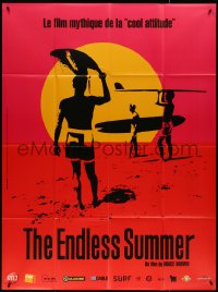 4j0176 ENDLESS SUMMER French 1p R2016 John Van Hamersveld art, Bruce Brown surfing classic!