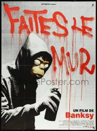 4j0180 EXIT THROUGH THE GIFT SHOP French 1p 2010 Banksy, bizarre spray paint graffiti image!