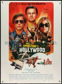 4j0201 ONCE UPON A TIME IN HOLLYWOOD French 1p 2019 Pitt, DiCaprio and Robbie by Chorney, Tarantino!