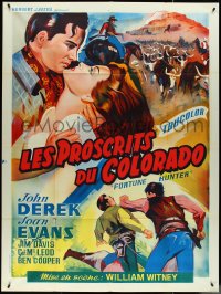 4j0202 OUTCAST French 1p R1960s John Derek, Joan Evans, reckless violence & love in the West!