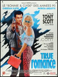 4j0213 TRUE ROMANCE French 1p 1993 Christian Slater & Patricia Arquette, Tarantino, cast style!