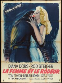 4j0214 UNHOLY WIFE French 1p 1957 different art of sexy bad girl Diana Dors by Roger Soubie!
