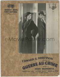 4j0246 BULLETS OR BALLOTS French LC 1936 Edward G. Robinson & sexy Joan Blondell, ultra rare!