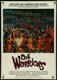 4j0455 WARRIORS German 1979 Walter Hill, Jarvis artwork of the armies of the night!
