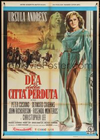 4j0127 SHE Italian 1p 1965 Hammer fantasy, full-length Enzo Nistri art of sexy Ursula Andress!