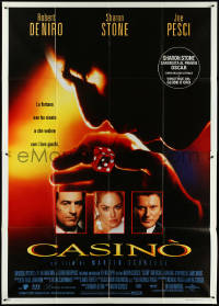 4j0087 CASINO Italian 2p 1996 Martin Scorsese, Robert De Niro with dice, Sharon Stone, Joe Pesci