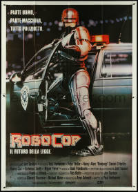 4j0103 ROBOCOP Italian 2p 1988 Paul Verhoeven, full-length cyborg policeman Peter Weller by Mike Bryan!