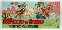 4j0086 BRACCIO DI FERRO CONTRO GLI INDIANI Italian 3p 1978 Popeye fights, Cosentino art, ultra rare!