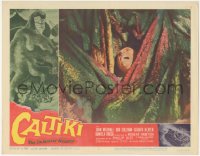 4j0755 CALTIKI THE IMMORTAL MONSTER LC #2 1960 great close up of man devoured by the wacky beast!