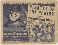 4j0715 DEADWOOD DICK chapter 3 TC 1940 cool art of cowboy wearing skull mask, Pirates of the Plains!