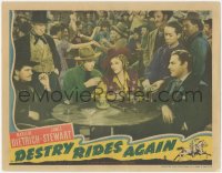 4j0764 DESTRY RIDES AGAIN LC 1939 Marlene Dietrich & James Stewart with boss Brian Donlevy, rare!