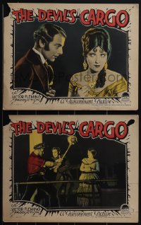 4j0706 DEVIL'S CARGO 2 LCs 1925 undesirable Pauline Starke w/ Collier Jr. & Beery, ultra rare!