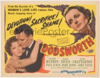 4j0718 DODSWORTH TC R1944 Walter Huston, Ruth Chatterton & prominent Mary Astor, different!