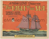 4j0719 EAGLE OF THE SEA TC 1926 Vidor, Cortez, cool William J. Hanneman art of pirate ship at sea!
